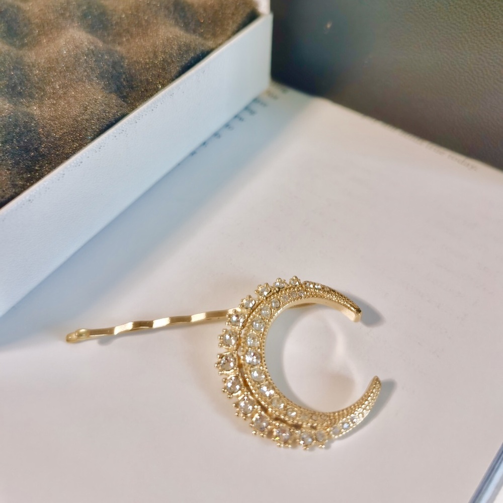 Chanel Crystal Moon Bobby Pin
